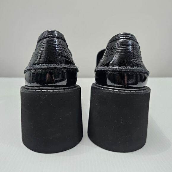 NEW Pedro Garcia Zavanna Loafer Platform Heel Slip On Black Patent Leather EU 40 - Picture 8 of 14